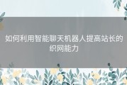 如何利用智能聊天机器人提高站长的织网能力