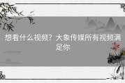 想看什么视频？大象传媒所有视频满足你