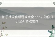 柚子社汉化组游戏大全 app，为你打开全新游戏世界！