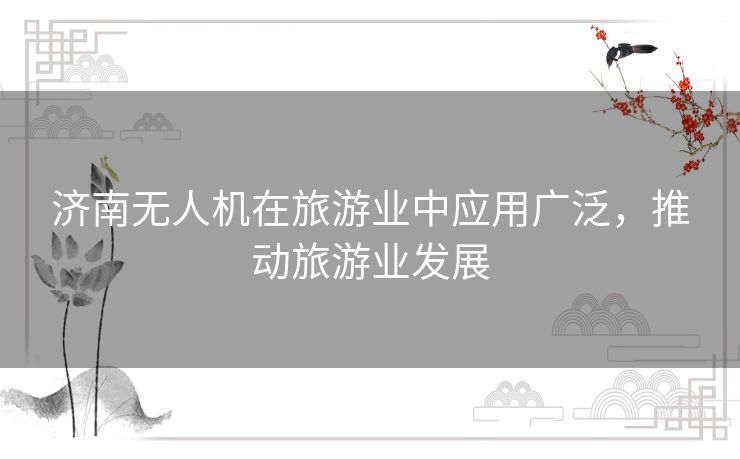 济南无人机在旅游业中应用广泛,推动旅游业发展 济南无人机在旅游业中应用广泛,推动旅游业发展