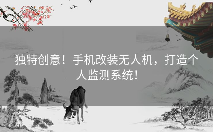 独特创意！手机改装无人机，打造个人监测系统！