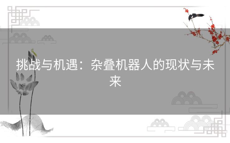 挑战与机遇:杂叠机器人的现状与未来 挑战与机遇:杂叠机器人的现状与未来