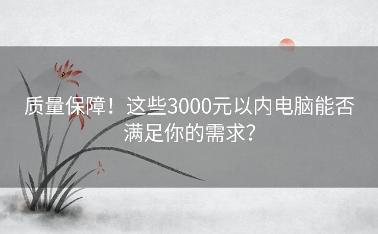 质量保障!这些3000元以内电脑能否满足你的需求? 质量保障!这些3000元以内电脑能否满足你的需求?