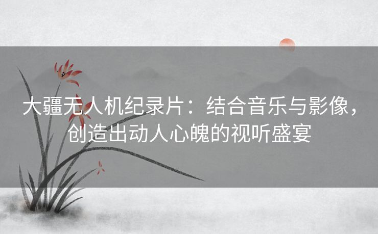大疆无人机纪录片:结合音乐与影像,创造出动人心魄的视听盛宴 大疆无人机纪录片:结合音乐与影像,创造出动人心魄的视听盛宴
