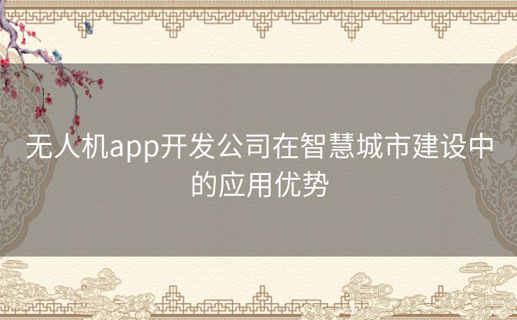 无人机app开发公司在智慧城市建设中的应用优势
