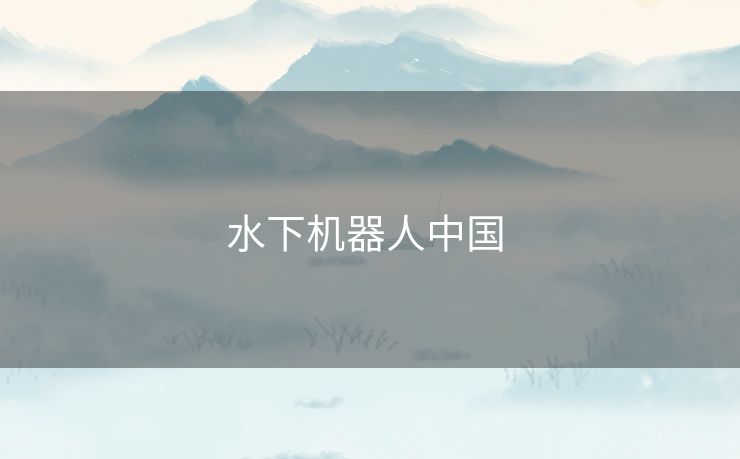 水下机器人中国 