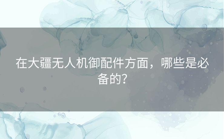 在大疆无人机御配件方面,哪些是必备的? 在大疆无人机御配件方面,哪些是必备的?