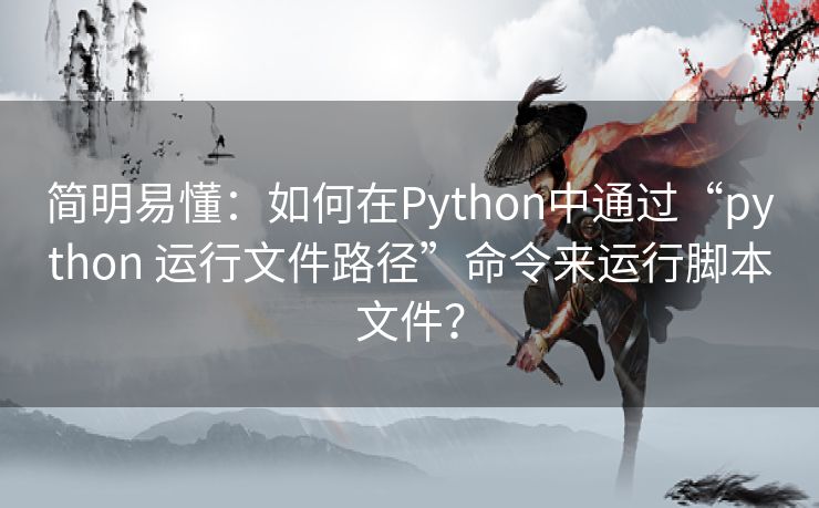 简明易懂：如何在Python中通过“python 运行文件路径”命令来运行脚本文件？