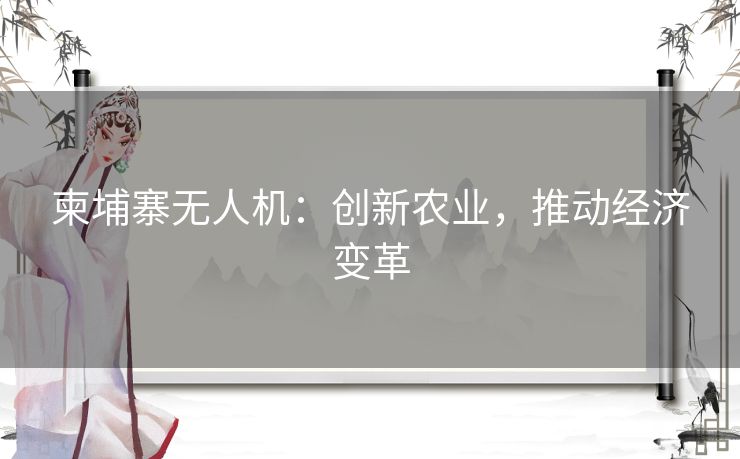 柬埔寨无人机:创新农业,推动经济变革 柬埔寨无人机:创新农业,推动经济变革