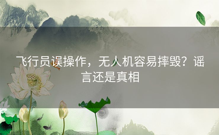 飞行员误操作，无人机容易摔毁？谣言还是真相