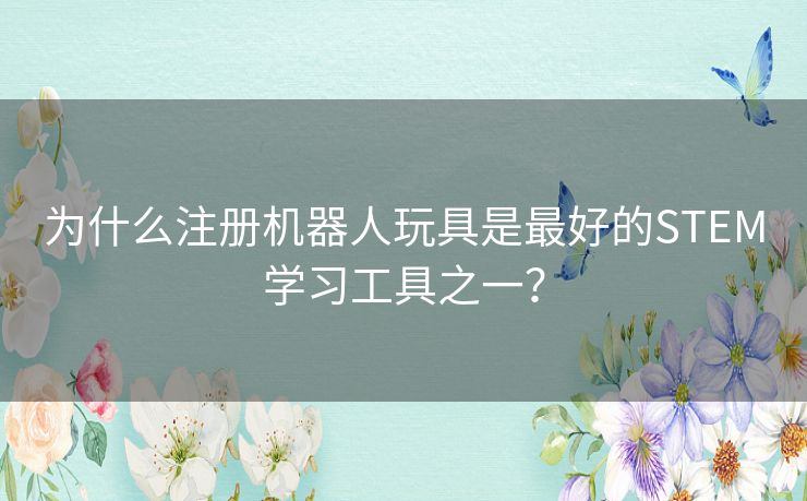 为什么注册机器人玩具是最好的STEM学习工具之一？