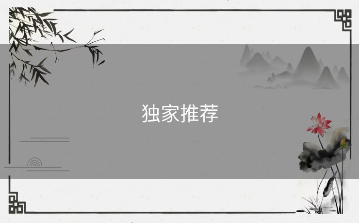 独家推荐 独家推荐
