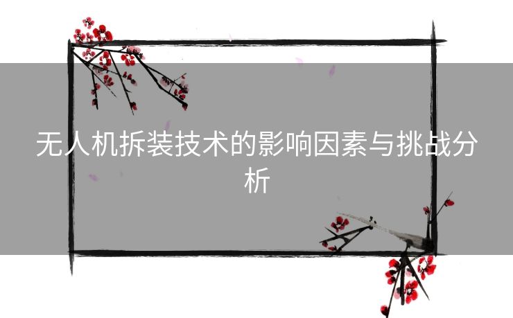 无人机拆装技术的影响因素与挑战分析 无人机拆装技术的影响因素与挑战分析