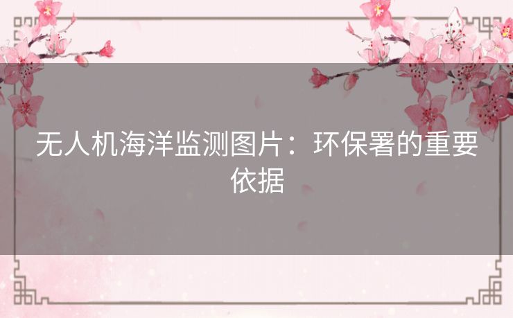 无人机海洋监测图片:环保署的重要依据 无人机海洋监测图片:环保署的重要依据