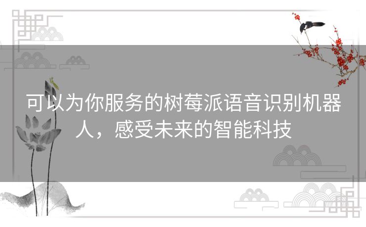 可以为你服务的树莓派语音识别机器人,感受未来的智能科技 可以为你服务的树莓派语音识别机器人,感受未来的智能科技